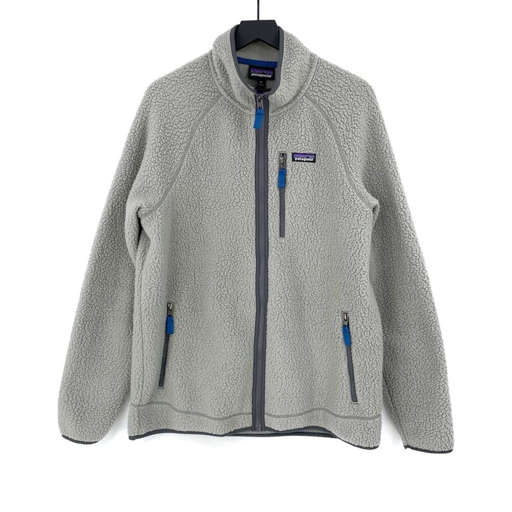 PATAGONIA Retro Pile Fleece Jacket Light Grey Blue XL